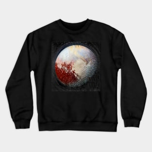 Pluto is my Planet: an Astronomical Faux Painting Crewneck Sweatshirt